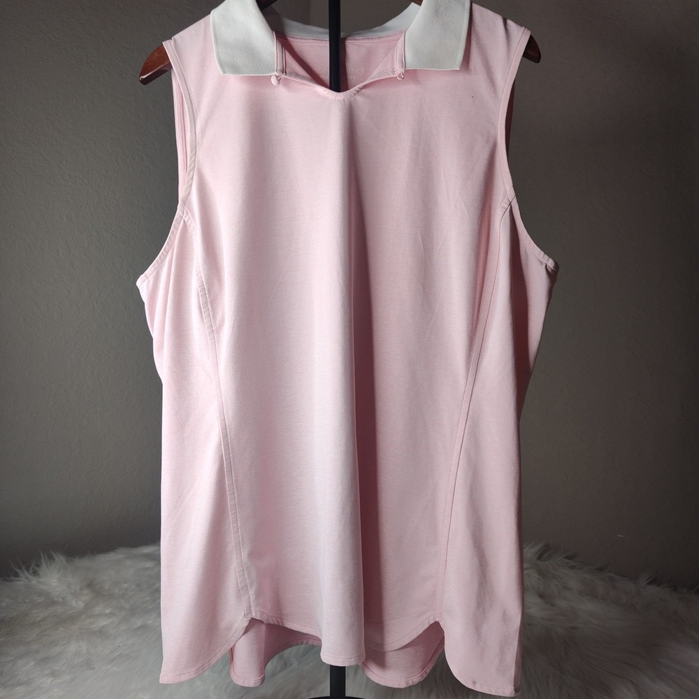 Vineyard Vines Women S Sleeveless Performance Polo Shirt Pink Classy Golf Preppy